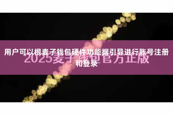 用户可以根麦子钱包硬件功能据引导进行账号注册和登录